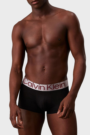 Calvin Klein - Calvin Klein Logolu Eslastik Bel Bantlı Düşük Bel 3 Pack 000NB3074AQ09 Erkek Boxer 000NB3074A Q09 GRİ-SİYAH (1)