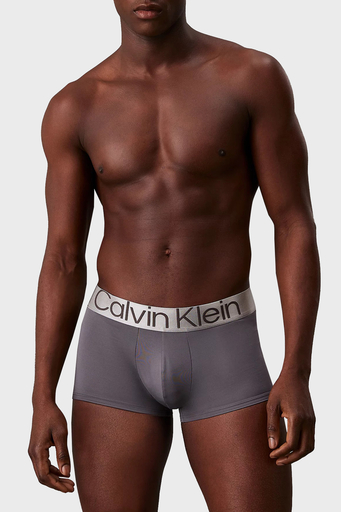 Calvin Klein Logolu Esnek Düşük Bel 3 Pack 000NB3074AMH8 Erkek Boxer 000NB3074A MH8 Mavi-Gri-Siyah