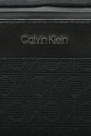 Calvin Klein - Calvin Klein Logolu Fermuarlı K50K51026501M Erkek Bel Çantası K50K510265 01M SİYAH (1)