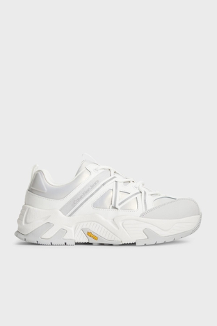 Calvin Klein - Calvin Klein Logolu Hakiki Deri Sneaker YW0YW01062YBR Bayan Ayakkabı YW0YW01062 YBR BEYAZ
