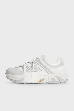 Calvin Klein - Calvin Klein Logolu Hakiki Deri Sneaker YW0YW01062YBR Bayan Ayakkabı YW0YW01062 YBR BEYAZ (1)