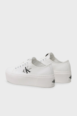 Calvin Klein - Calvin Klein Logolu Kalın Tabanlı Sneaker YW0YW0103301T Bayan Ayakkabı YW0YW01033 01T BEYAZ (1)