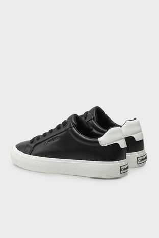 Calvin Klein - Calvin Klein Logolu Kalın Tabanlı Sneaker HW0HW024390GS Bayan Ayakkabı HW0HW02439 0GS SİYAH-BEYAZ (1)