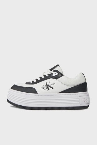 Calvin Klein - Calvin Klein Logolu Kalın Tabanlı Sneaker YW0YW013160GM Bayan Ayakkabı YW0YW01316 0GM SİYAH-BEYAZ (1)