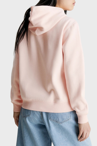 Calvin Klein - Calvin Klein Logolu Kapüşonlu Pamuklu Regular Fit J20J221066TLV Bayan Sweat J20J221066 TLV PEMBE (1)