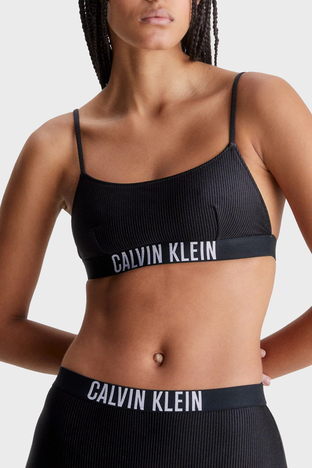 Calvin Klein - Calvin Klein Logolu KW0KW01969BEH Bayan Bikini Üstü KW0KW01969 BEH SİYAH
