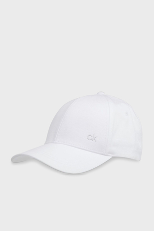 Calvin Klein - Calvin Klein Logolu Organik Pamuk Erkek Şapka K50K507602 YAF BEYAZ