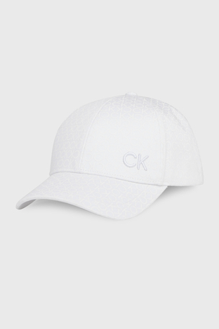 Calvin Klein - Calvin Klein Logolu Organik Pamuklu K60K611999YAF Bayan Şapka K60K611999 YAF BEYAZ