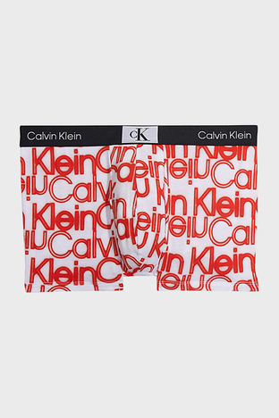 Calvin Klein - Calvin Klein Logolu Pamuklu 000NB3403AACO Erkek Boxer 000NB3403A ACO KIRMIZI-BEYAZ