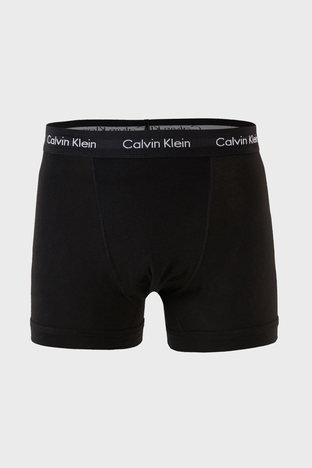 Calvin Klein - Calvin Klein Logolu Pamuklu 3 Pack 0000U2662GCB7 Erkek Boxer 0000U2662G CB7 SİYAH (1)