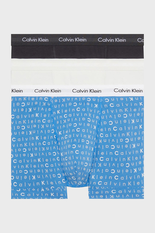 Calvin Klein - Calvin Klein Logolu Pamuklu 3 Pack 0000U2662GH4Y Erkek Boxer 0000U2662G H4Y Siyah-Lacivert-Beyaz