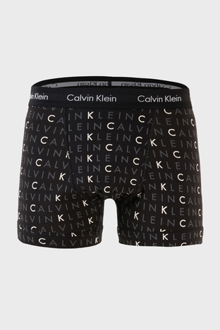 Calvin Klein - Calvin Klein Logolu Pamuklu 3 Pack 0000U2662GYKS Erkek Boxer 0000U2662G YKS SİYAH-BEYAZ (1)