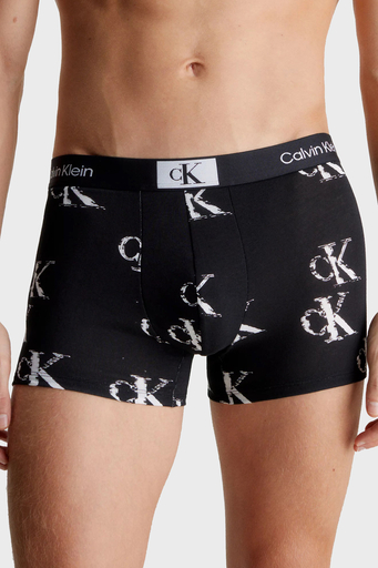 Calvin Klein Logolu Pamuklu 3 Pack 000NB3528EMRS Erkek Boxer 000NB3528E MRS Siyah-Fuşya