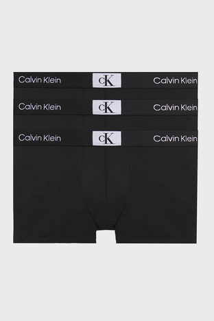 Calvin Klein - Calvin Klein Logolu Pamuklu 3 Pack Erkek Boxer 000NB3528A UB1 SİYAH