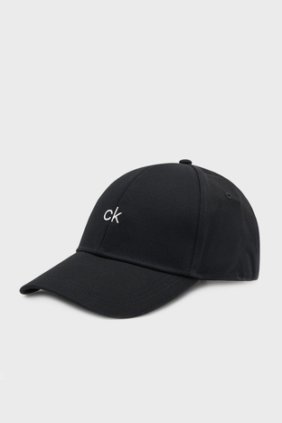 Calvin Klein - Calvin Klein Logolu Pamuklu Erkek Şapka K50K506087 BAX SİYAH