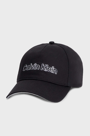 Calvin Klein - Calvin Klein Logolu Pamuklu K50K510656BAX Erkek Şapka K50K510656 BAX SİYAH
