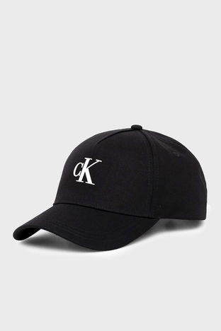 Calvin Klein - Calvin Klein Logolu Pamuklu K50K510750BDS Erkek Şapka K50K510750 BDS SİYAH