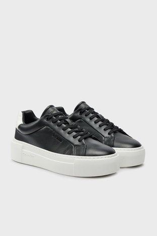 Calvin Klein - Calvin Klein Logolu Platform Taban Sneaker HW0HW02202BEH Bayan Ayakkabı HW0HW02202 BEH SİYAH (1)