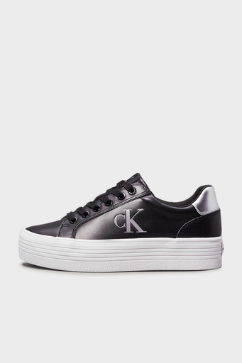 Calvin Klein Logolu Platform Taban Sneaker YW0YW016880GQ Bayan Ayakkabı YW0YW01688 0GQ SİYAH-GÜMÜŞ