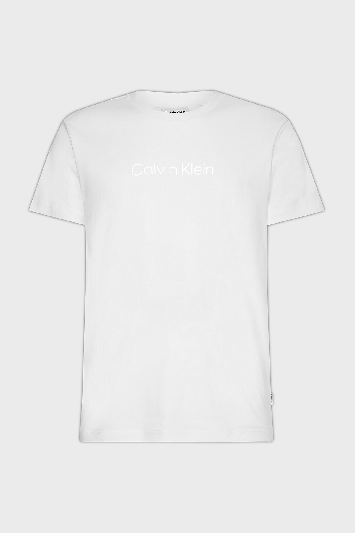 Calvin Klein Logolu Regular Fit Bisiklet Yaka % 100 Pamuk Erkek T Shirt K10K109802 YAF BEYAZ