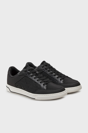 Calvin Klein - Calvin Klein Logolu Sneaker HM0HM015940GR Erkek Ayakkabı HM0HM01594 0GR SİYAH (1)