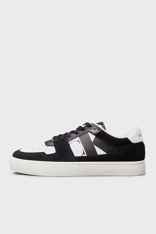 Calvin Klein - Calvin Klein Logolu Sneaker YM0YM010930GM Erkek Ayakkabı YM0YM01093 0GM SİYAH-BEYAZ (1)