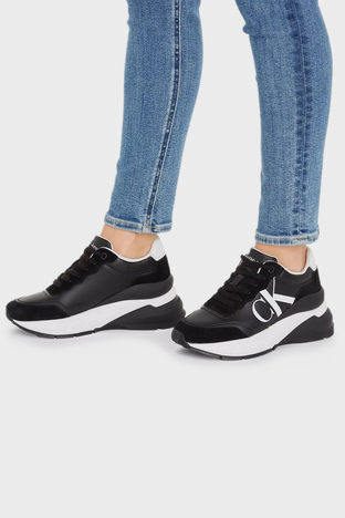 Calvin Klein - Calvin Klein Logolu Sneaker YW0YW01099BEH Bayan Ayakkabı YW0YW01099 BEH SİYAH (1)