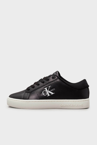 Calvin Klein - Calvin Klein Logolu Sneaker YW0YW014440GO Bayan Ayakkabı YW0YW01444 0GO SİYAH-BEYAZ (1)