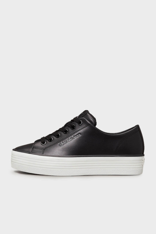 Calvin Klein - Calvin Klein Logolu Sneaker YW0YW016330GM Bayan Ayakkabı YW0YW01633 0GM SİYAH-BEYAZ (1)