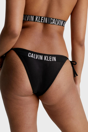 Calvin Klein Logolu Yanları Bağcıklı KW0KW01985BEH Bayan Bikini Altı KW0KW01985 BEH SİYAH