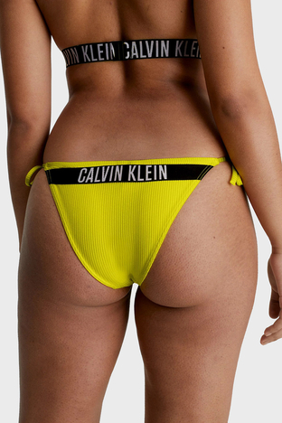 Calvin Klein - Calvin Klein Logolu Yanları Bağcıklı KW0KW01985LRF Bayan Bikini Altı KW0KW01985 LRF SARI (1)