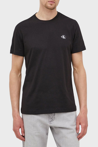 Calvin Klein - Calvin Klein Organik Pamuklu Regular Fit 2li J30J3201990GO Erkek T Shirt J30J320199 0GO SİYAH (1)