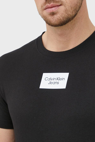 Calvin Klein - Calvin Klein Organik Pamuklu Slim Fit Bisiklet Yaka Erkek T Shirt J30J322510 BEH SİYAH (1)