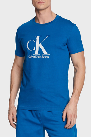 Calvin Klein - Calvin Klein Organik Pamuklu Slim Fit J30J323299C3B Erkek T Shirt J30J323299 C3B LACİVERT
