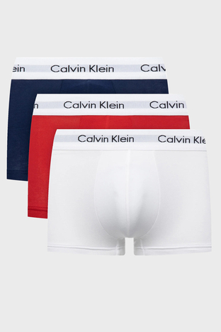Calvin Klein - Calvin Klein Pamuklu 3 Pack Erkek Boxer 0000U2664G I03 Beyaz-Saks-Kırmızı