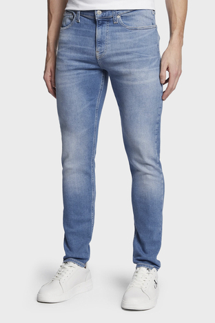 Calvin Klein - Calvin Klein Pamuklu Dar Paça Skinny Fit Jeans J30J3228301A4 Erkek Kot Pantolon J30J322830 1A4 MAVİ (1)