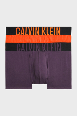 Calvin Klein - Calvin Klein Pamuklu Esnek 2 Pack 000NB2602AGXK Erkek Boxer 000NB2602A GXK Turuncu-Mor