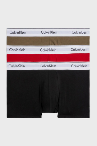 Calvin Klein - Calvin Klein Pamuklu Esnek 3 Pack 000NB2380ADYV Erkek Boxer 000NB2380A DYV Kırmızı-Olive-Siyah