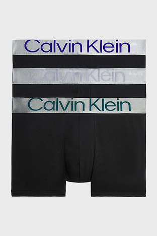 Calvin Klein - Calvin Klein Pamuklu Esnek 3 Pack 000NB3130AGID Erkek Boxer 000NB3130A GID SİYAH