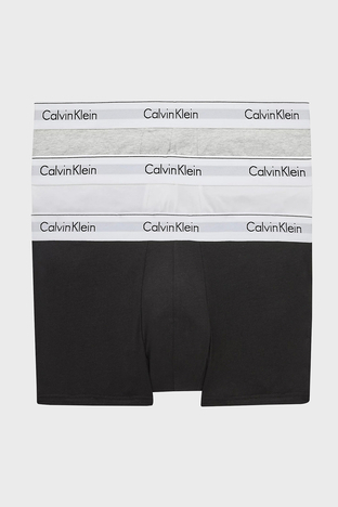 Calvin Klein - Calvin Klein Pamuklu Esnek 3 Pack Erkek Boxer 000NB2380A MP1 SİYAH-BEYAZ-GRİ