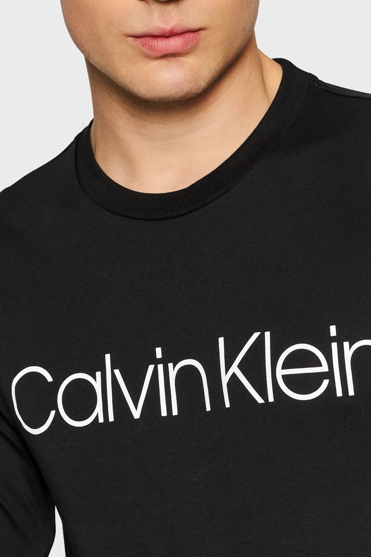Calvin Klein Pamuklu Regular Fit Bisiklet Yaka Erkek Sweat K10K104690 BEH SİYAH