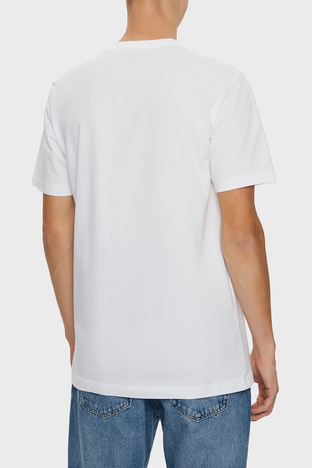 Calvin Klein - Calvin Klein Pamuklu Regular Fit Bisiklet Yaka J30J327075YAF Erkek T Shirt J30J327075 YAF BEYAZ (1)