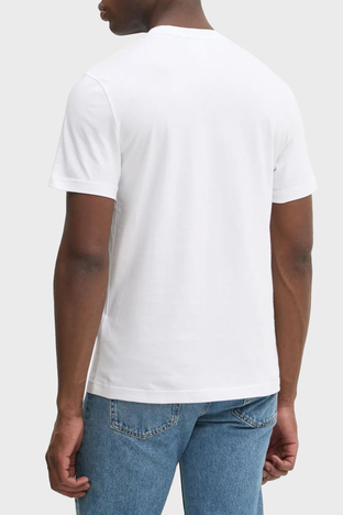 Calvin Klein - Calvin Klein Pamuklu Regular Fit Bisiklet Yaka Logolu K10K113800YAF Erkek T Shirt K10K113800 YAF BEYAZ (1)