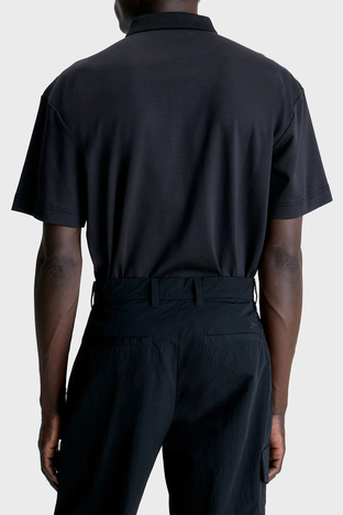 Calvin Klein - Calvin Klein Pamuklu Regular Fit Düğmeli K10K111195BEH Erkek Polo T Shirt K10K111195 BEH SİYAH (1)