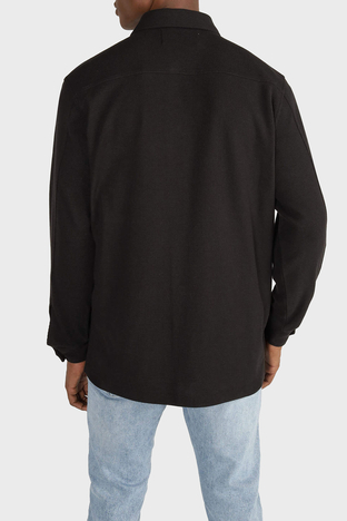 Calvin Klein - Calvin Klein Pamuklu Regular Fit Tek Cepli J30J323519BEH Erkek Gömlek J30J323519 BEH SİYAH (1)