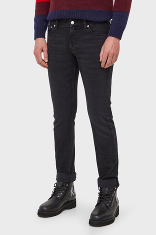 Calvin Klein - Calvin Klein Pamuklu Slim Fit Jeans J30J3241921BY Erkek Kot Pantolon J30J324192 1BY SİYAH