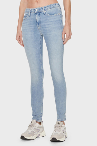 Calvin Klein - Calvin Klein Pamuklu Yüksek Bel Dar Paça Skinny Fit Jeans J20J2224441AA Bayan Kot Pantolon J20J222444 1AA AÇIK MAVİ (1)