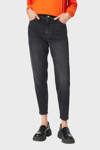 Calvin Klein Pamuklu Yüksek Bel Mom Jeans Bayan Kot Pantolon J20J219364 1BY SİYAH