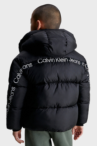 Calvin Klein - Calvin Klein Regular Fit Çıkarılabilir Kapüşonlu Şişme IB0IB01823BEH Çocuk Mont IB0IB01823 BEH SİYAH (1)