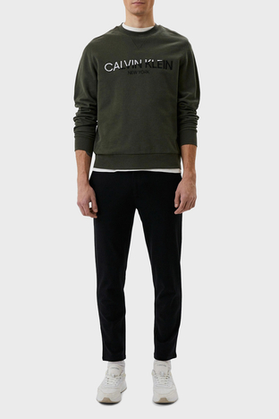 Calvin Klein - Calvin Klein Regular Fit Düz Paça Cepli Erkek Pantolon K10K111370 BEH SİYAH